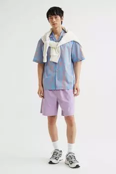 Хлопковые шорты свободного кроя H&amp;M, светло-фиолетовый