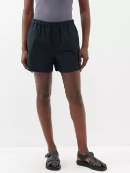 Хлопковые шорты theo с эластичной талией Armarium, черный