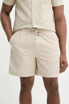 Хлопковые шорты Tommy Jeans, бежевый