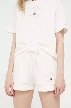 Хлопковые шорты Tommy Jeans, бежевый