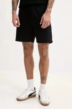 Хлопковые шорты Tommy Jeans, черный