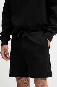 Хлопковые шорты Tommy Jeans, черный