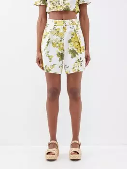 Хлопковые шорты vacation violeta с высокой посадкой Erdem, белый