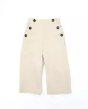 Хлопковые штанишки для девочки с застежкой на пуговицы Fina Ejerique, бежевый