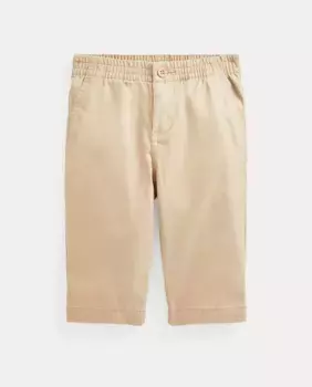 Хлопковые штаны для мальчика с вышитой лошадью Polo Ralph Lauren, бежевый