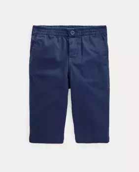 Хлопковые штаны для мальчика с вышитой лошадью Polo Ralph Lauren, темно-синий