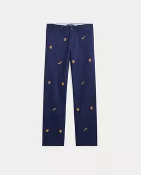 Хлопковые штаны для мальчика темно-синего цвета Polo Ralph Lauren, темно-синий