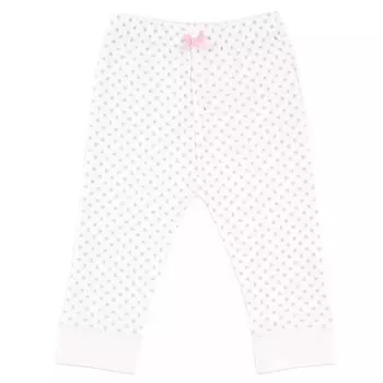 Хлопковые штаны для малышей и девочек Luvable Friends, 3 шт., серый горошек Luvable Friends