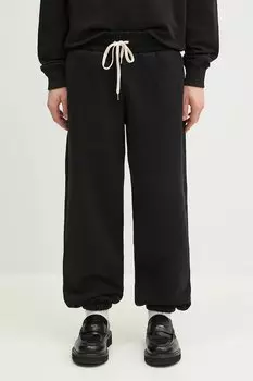 Хлопковые спортивные брюки 800 GSM Superweight с манжетами Mki Miyuki Zoku, черный