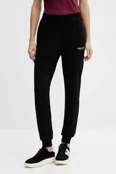 Хлопковые спортивные брюки Armani Exchange, черный