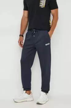 Хлопковые спортивные брюки BOSS Boss, темно-синий