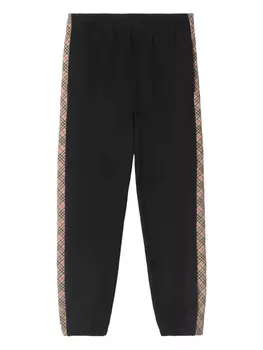 Хлопковые спортивные брюки Burberry, черный