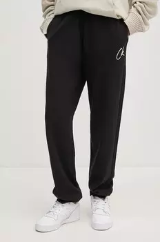 Хлопковые спортивные брюки Calvin Klein Jeans, черный
