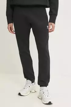 Хлопковые спортивные брюки Essential Adidas Originals, черный