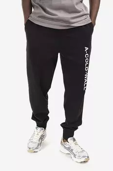Хлопковые спортивные брюки Essential Logo Sweatpants A-COLD-WALL*, черный