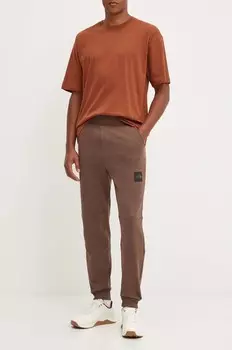 Хлопковые спортивные брюки Fine Pant The North Face, коричневый