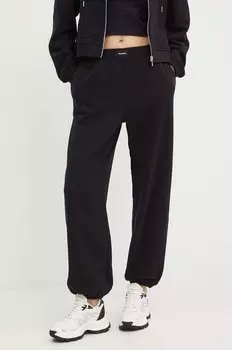 Хлопковые спортивные брюки Karl Lagerfeld, черный