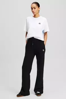Хлопковые спортивные брюки Karl Lagerfeld, черный