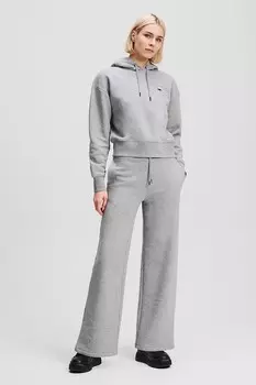 Хлопковые спортивные брюки Karl Lagerfeld, серый