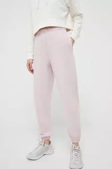 Хлопковые спортивные брюки New Balance, розовый