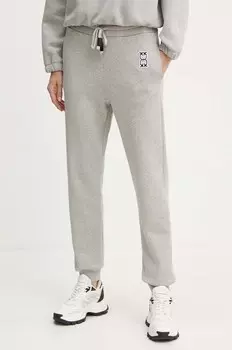 Хлопковые спортивные брюки Pinko, серый