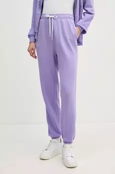 Хлопковые спортивные брюки Polo Ralph Lauren, фиолетовый