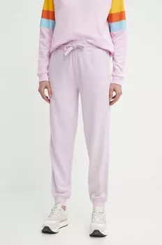 Хлопковые спортивные брюки Puma HER, фиолетовый