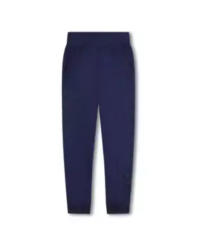 Хлопковые спортивные брюки с логотипом на штанине DKNY, цвет Azul ndigo