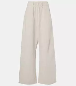 Хлопковые спортивные брюки широкого кроя Entire Studios, белый