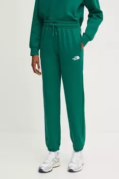 Хлопковые спортивные брюки The North Face Essential Jogger, зеленый