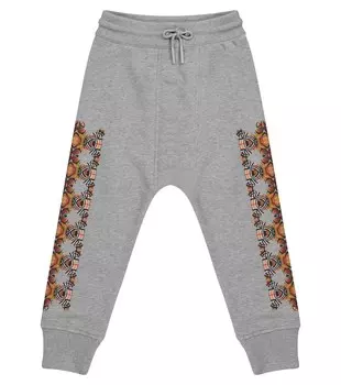 Хлопковые спортивные брюки Thomas Bear Burberry, серый