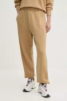 Хлопковые спортивные брюки Tommy Hilfiger, бежевый