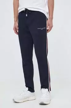 Хлопковые спортивные брюки Tommy Hilfiger, темно-синий