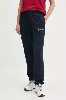 Хлопковые спортивные брюки Tommy Hilfiger, темно-синий