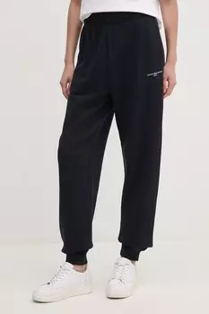 Хлопковые спортивные брюки Tommy Hilfiger, темно-синий