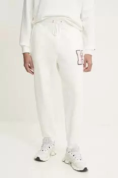 Хлопковые спортивные брюки Tommy Jeans, бежевый