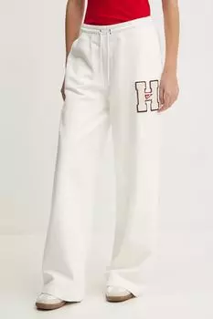 Хлопковые спортивные брюки Tommy Jeans, бежевый