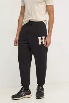 Хлопковые спортивные брюки Tommy Jeans, черный