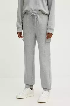 Хлопковые спортивные брюки Twinset, серый