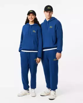 Хлопковые спортивные брюки унисекс Lacoste, синий