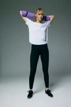 Хлопковые спортивные колготки по размеру талии DeFacto, черный