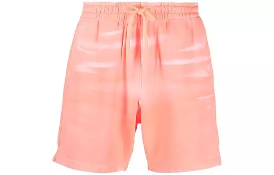 Хлопковые спортивные шорты с принтом тай-дай Alexander Wang, розовый