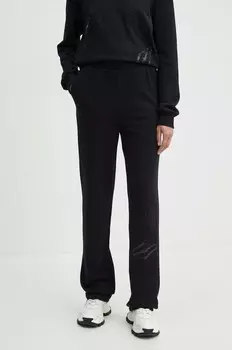 Хлопковые спортивные штаны Armani Exchange, черный