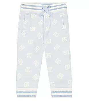 Хлопковые спортивные штаны baby dg Dolce&Gabbana Kids, мультиколор