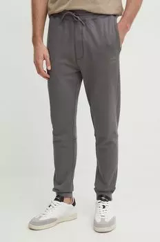 Хлопковые спортивные штаны Boss Orange, серый