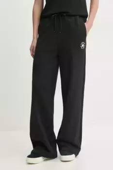 Хлопковые спортивные штаны Converse, черный