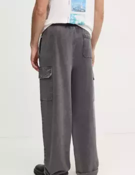 Хлопковые спортивные штаны Guess, серый