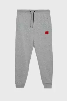 Хлопковые спортивные штаны Hugo, серый