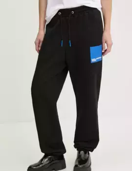 Хлопковые спортивные штаны Karl Lagerfeld Jeans, черный
