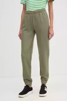 Хлопковые спортивные штаны Lacoste, зеленый